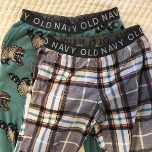 2 pairs Old Navy Fleece Pajama Pants Boys 8